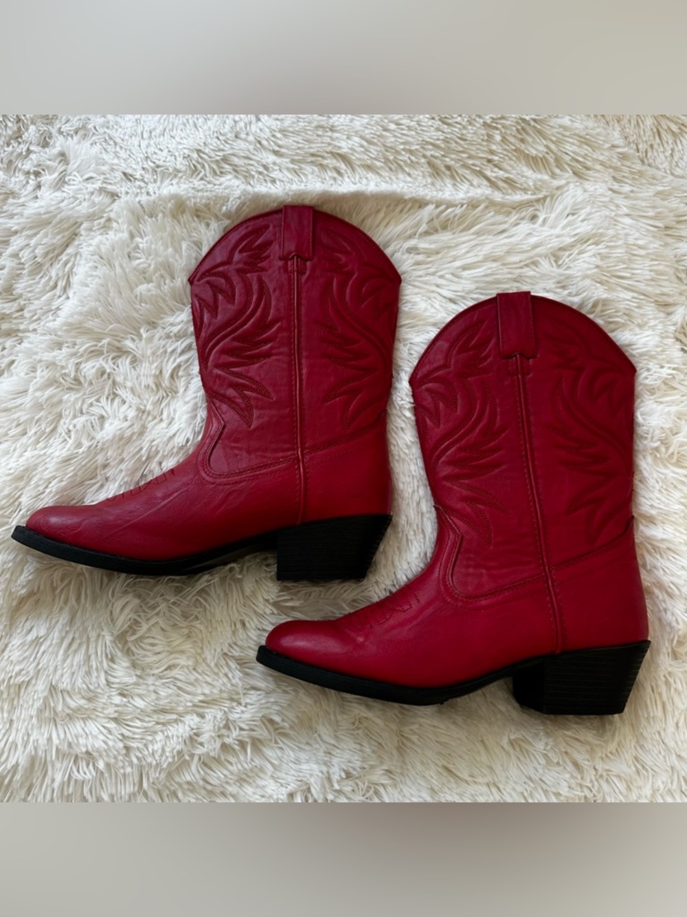 Austin Trading Co Girls Red Cowboy Boots Size: 5 New - Picture 4 of 9